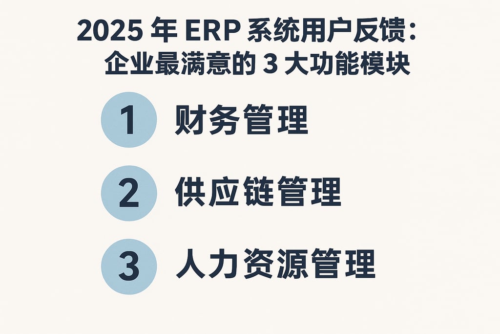 2025 年 ERP 系统用户反馈：企业最满意的 3 大功能模块